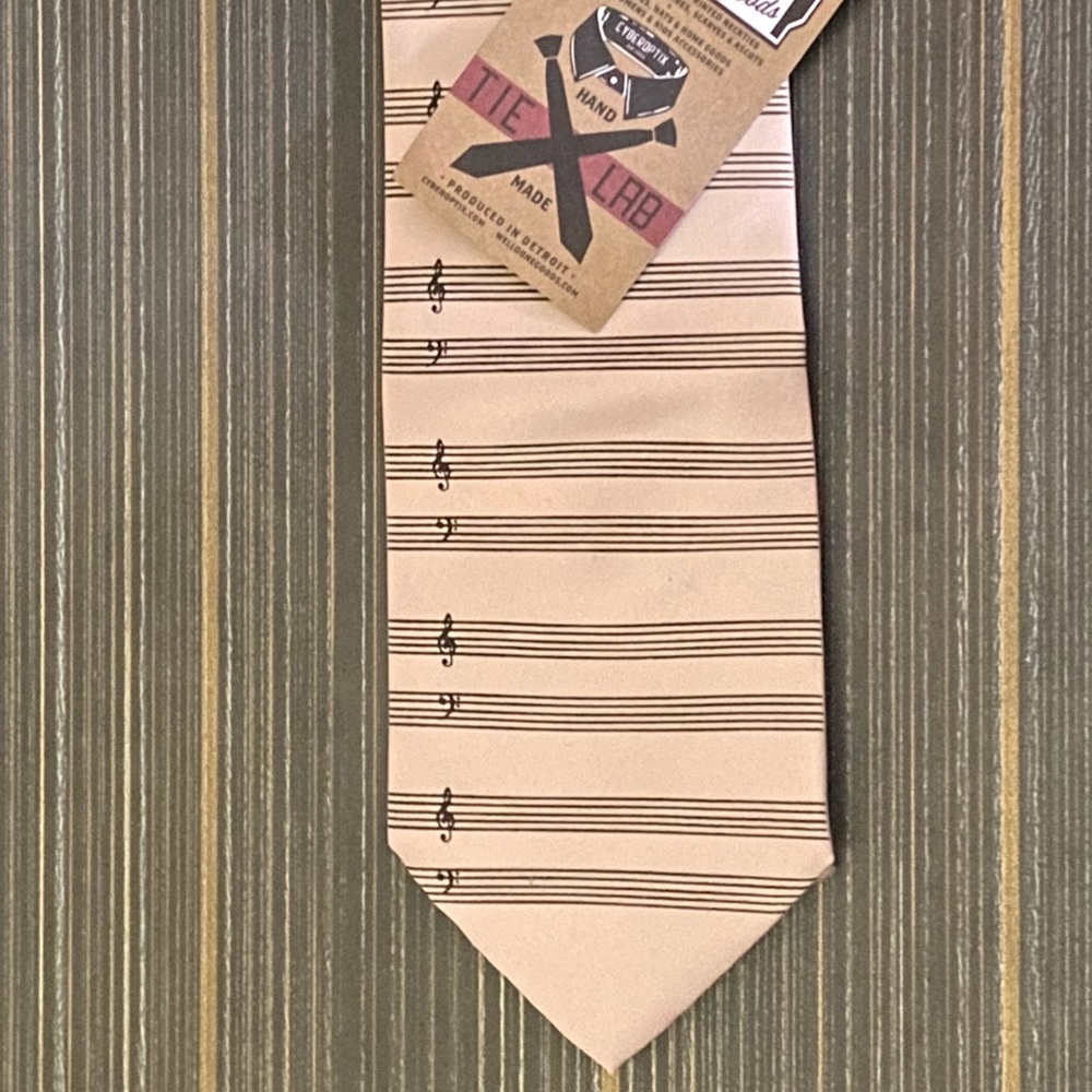 Sheet Music Print Necktie